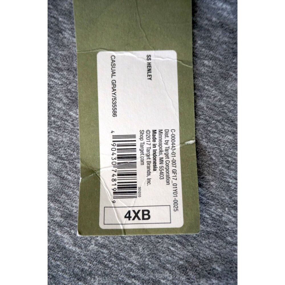 Goodfellow & Co Mens Gray Henley T-Shirt – 4XB NWT - Picture 3 of 7